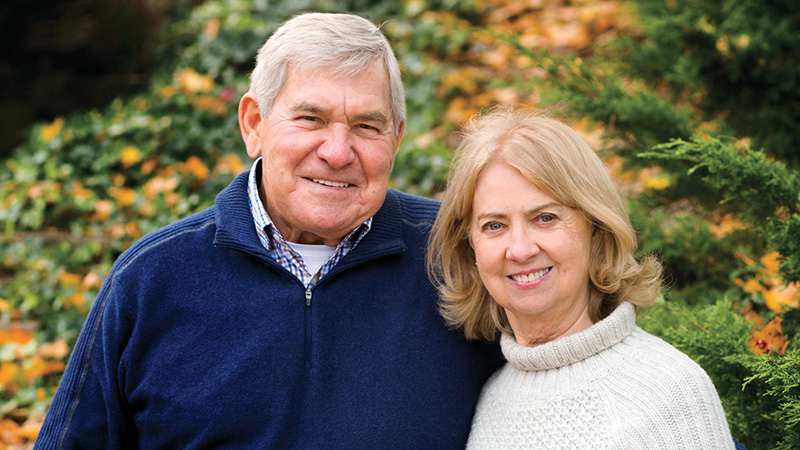 Senior couple outdoors